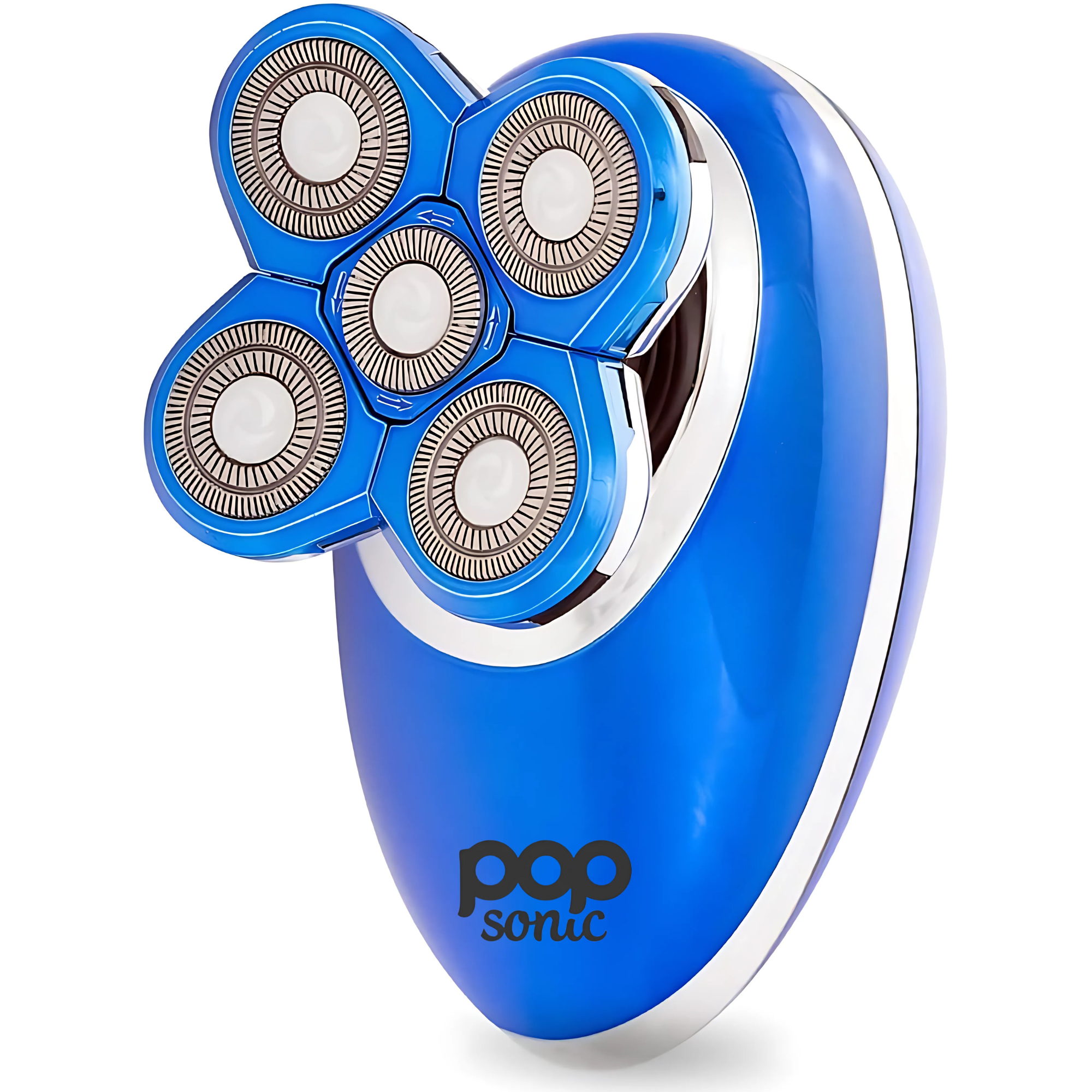 Blue electric shaver with &