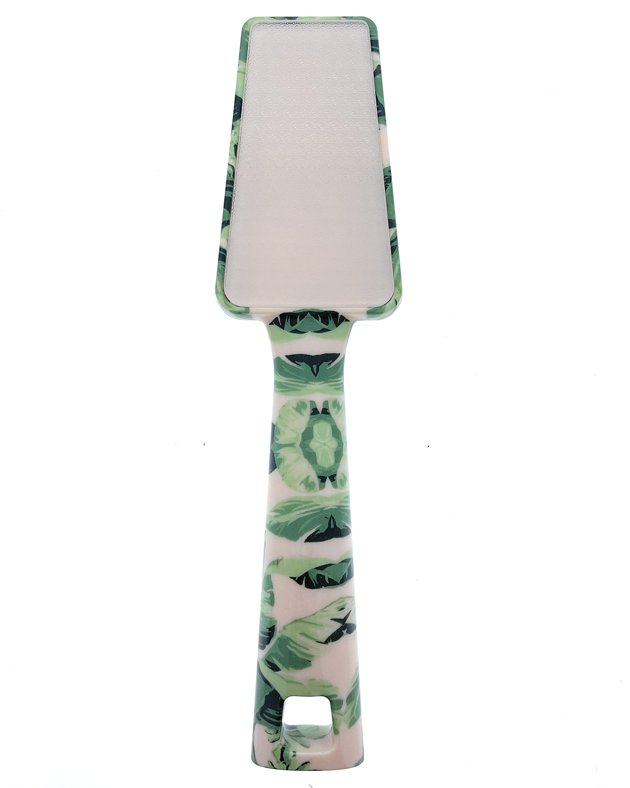 Tropical patterned Glass Foot File with white background