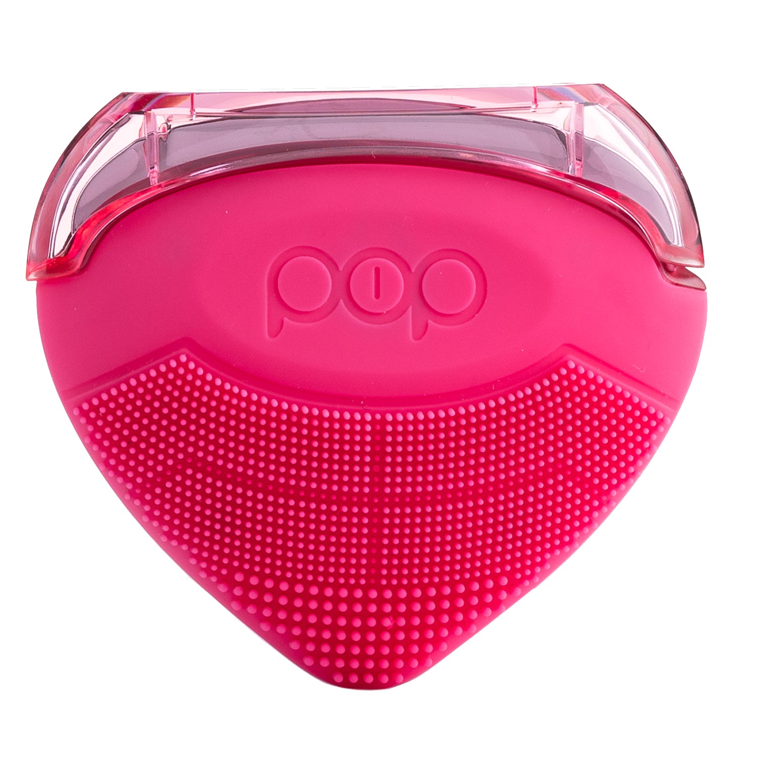 Pink facial cleansing brush with &
