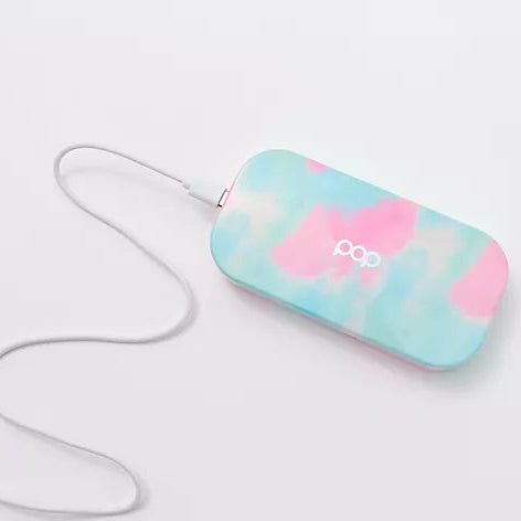 The Pastel Tweezer Kit closed with the cord attached to the side to show how it charges