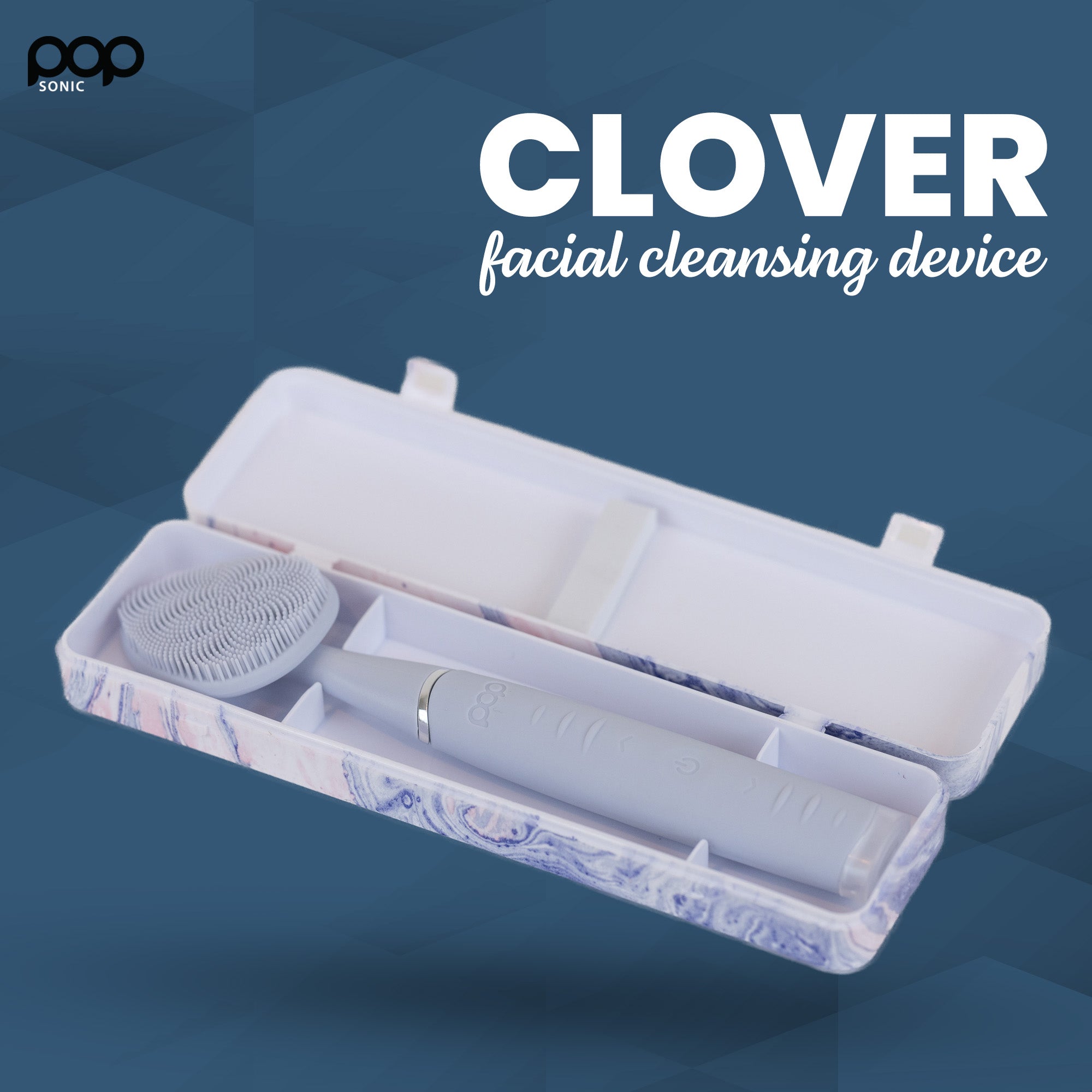 Pop Sonic Clover Facial Cleansing Device - Pop Sonic LLC