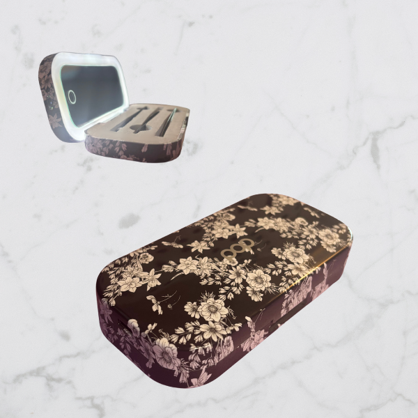 Image of the Black Floral pattern product with a granite background