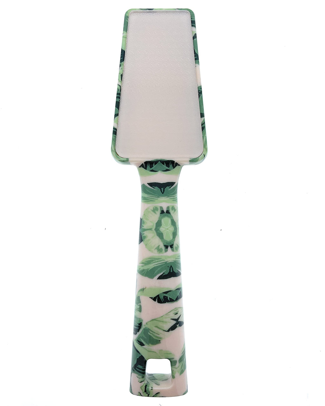Tropical patterned Glass Foot File with white background