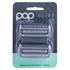 Pack of Pop Glide replacement foil heads in black on a white background