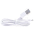 White USB cable on a white background