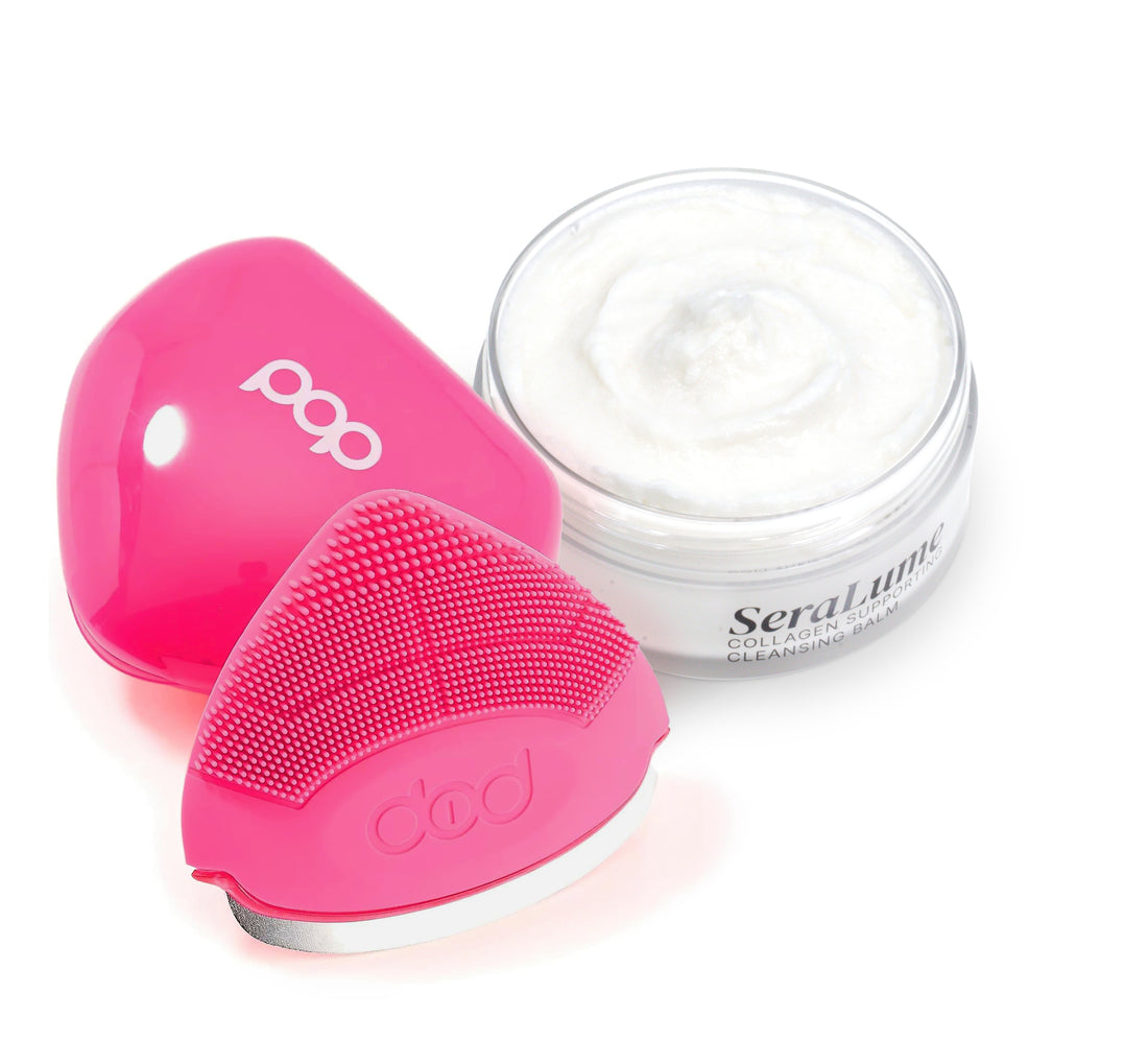 SeraLume™ Cleansing Balm + Pop Sonic Strawberry 3-in-1 Cleaning Tool Bundle - Pop Sonic LLC
